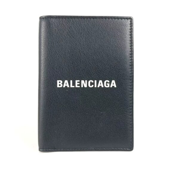 BALENCIAGA Everyday logo Passport Cover Stationery Bi-fold passport case - Picture 1 of 10